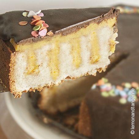 Boston cream poke cake