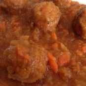 Albóndigas con salsa de verduras (receta rápida)