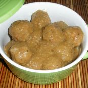 Albóndigas de ternera en salsa de jerez y manzana