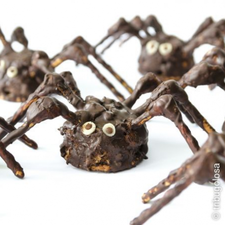 Arañas de chocolate