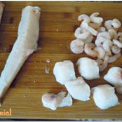 Rossejat de rape y gambas. - Paso 3