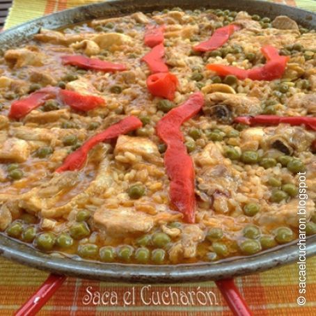 Arroz con lomo y pollo