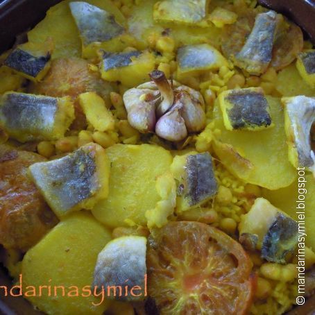 Arroz al horno con bacalao