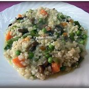 Arroz integral con verduras y setas