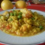 Arroz meloso con gambas y almejas - Paso 1