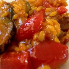 Arroz meloso con verduras 