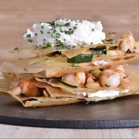 Milhojas de verduras con ricotta