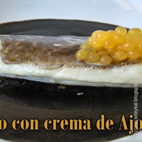 Bacalao con crema de Ajo Negro