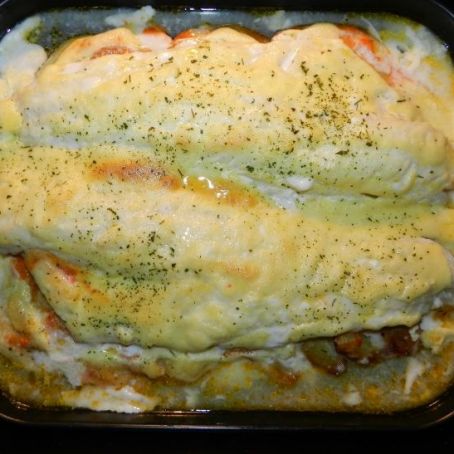 Bacalao al horno con mayonesa al ajo