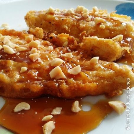 Bacalao con miel y cacahuetes