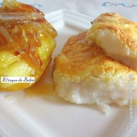 BACALAO FRESCO A LA MUSELINA DE AJO Y PEREJIL