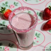 Batido de fresa con queso crema