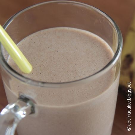 Batido de plátano y mantequilla de cacahuete/+fresa