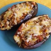 BERENJENAS RELLENAS DE ATÚN Y GAMBAS