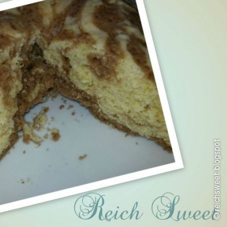 Bizcocho marmolado en microondas