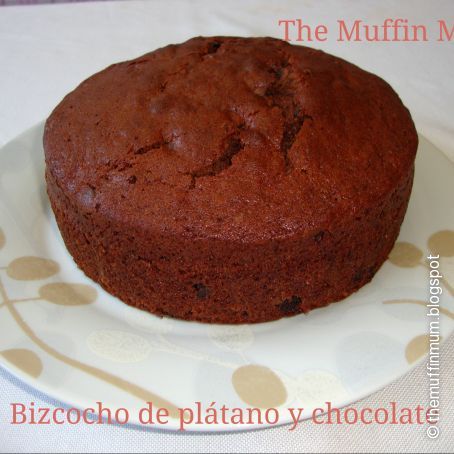 Bizcocho de plátano y  chocolate