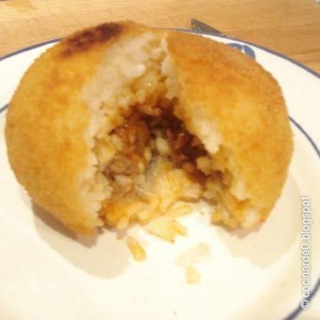 Bolas de arroz rellenas