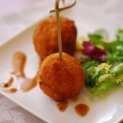 Croquetas de gambas y boletus (o champiñones)