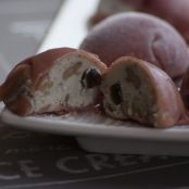 bombones de jamón, rellenos de gorgonzola, pasas y nueces - Paso 1