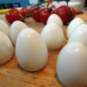 Bosque de setas de huevos de codorniz y tomates cherry - Paso 2