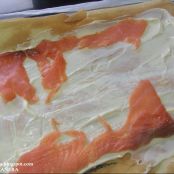 Brazo gitano de salmón ahumado - Paso 6