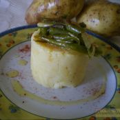Nidos de puré de patata y judías verdes caramelizadas
