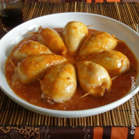 Calamares rellenos de jamón