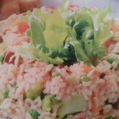 Corona de arroz con verduras