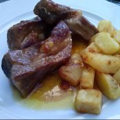 Costillas de puerco en salsa de mandarinas