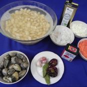 Alubias de la Granja con almejas - Paso 1