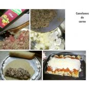 Canelones de carne y ricotta