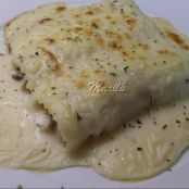 CANELONES CON SETAS Y LANGOSTINOS