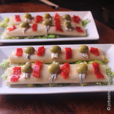 Canelones gigantes fríos de marisco