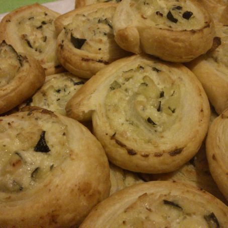 Caracolas de hojaldre rellenas