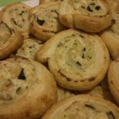 Caracolas de hojaldre rellenas