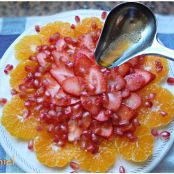 Carpaccio de mandarina, fresa y granada. - Paso 3