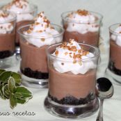 Vasitos de cheesacake de nocilla