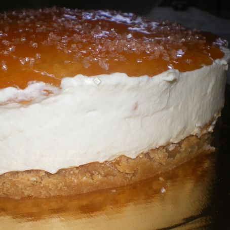 Cheesecake de queso azul y mermelada de cebollas