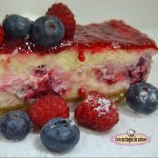 Tarta de queso de frutos rojos