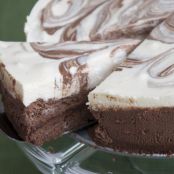 Cheesecake de vainilla y chocolate