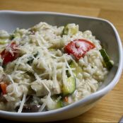 Risotto de pollo y verduras