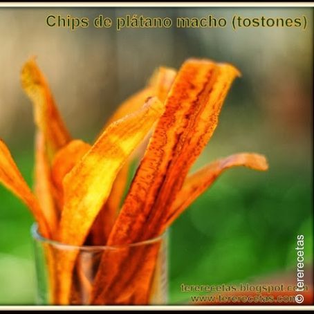 Chips de plátano macho (tostones).
