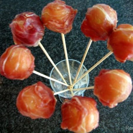 CHUPA CHUPS DE JAMÓN Y MELÓN
