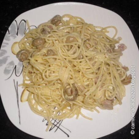 Espaguettis carbonara (con nata)