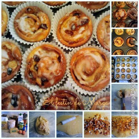 Caracolas de canela y frutas pasas (Cinnamon rolls)