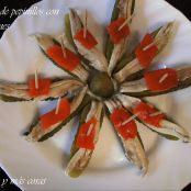 Tapas de pepinillos con boquerones - Paso 1