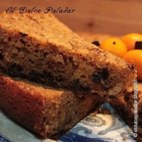 Bizcocho de galletas, chocolate y kumquac