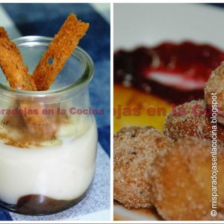 Croquetitas de Poleá con Piñones y 3 Salsas