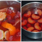 Ponche y cocktail de invierno: arándanos, frambuesas y mandarinas - Paso 2