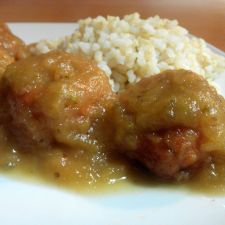 Albóndigas de pavo con salsa de manzana y romero